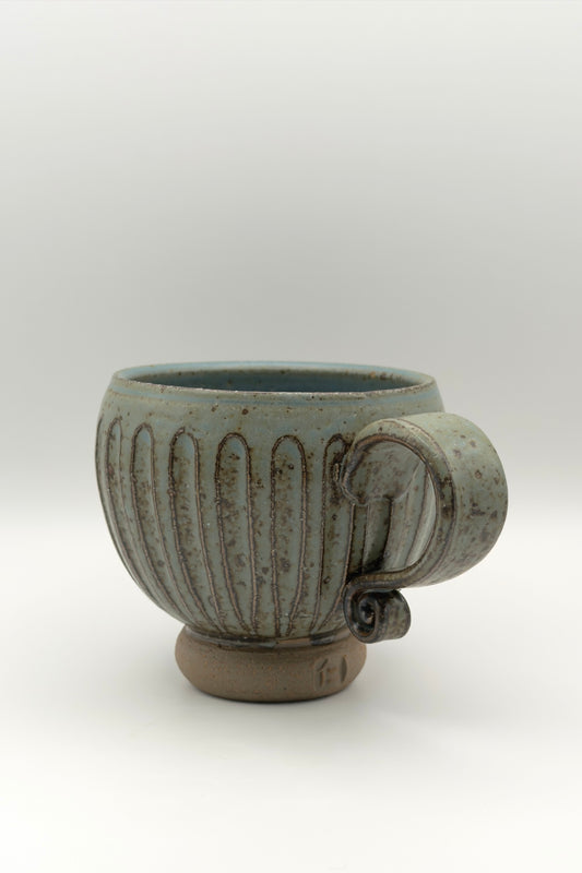 Yachimun Mug – Hand-Carved Lines by Masahito Date (004-JN)