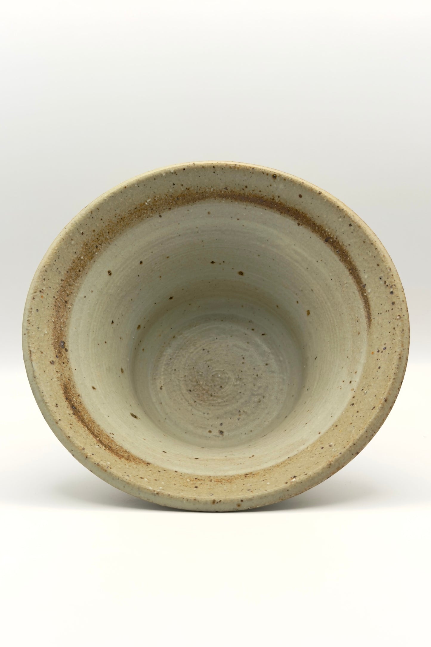 Yachimun Flared Bowl – Vertical Carved (Shinogi) in Blue & Sand by Masahito Date (010-JN)