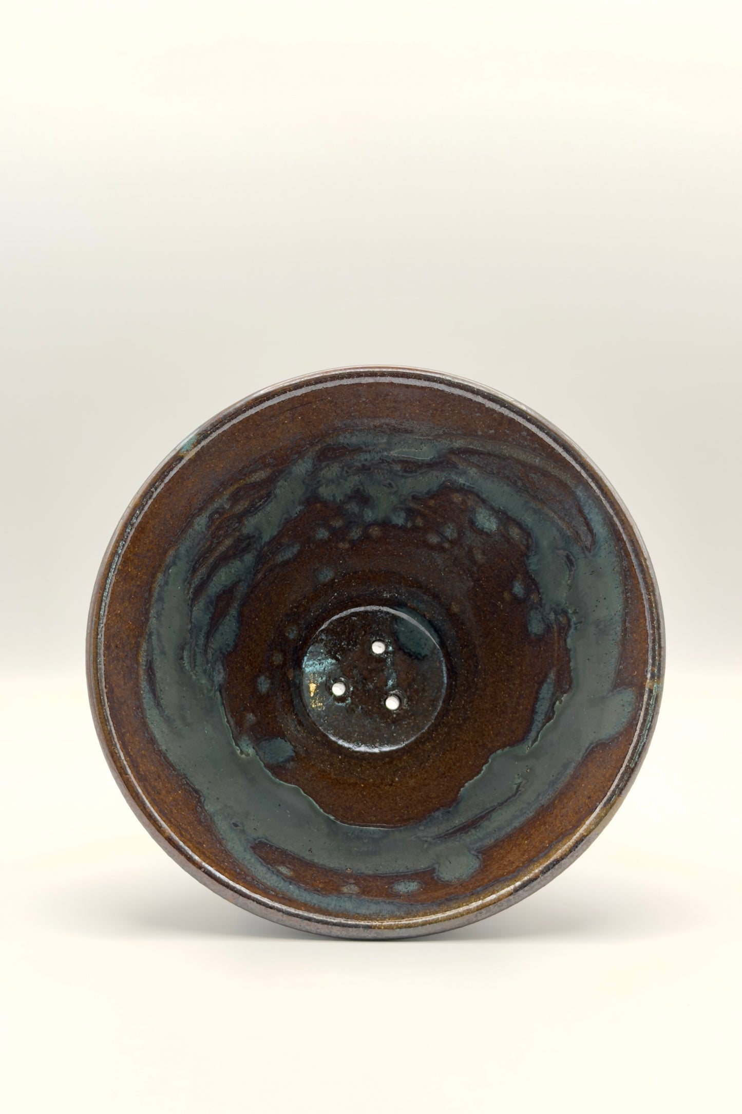 Yachimun Coffee Dripper – Rust Iron with Blue-Gray Glaze Drift by Kobo Ruu (015-RU)