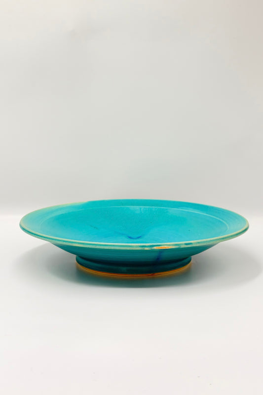 Yachimun 8-Sun Plate – Turquoise Ocean Glaze by Masahito Date (027-JN)