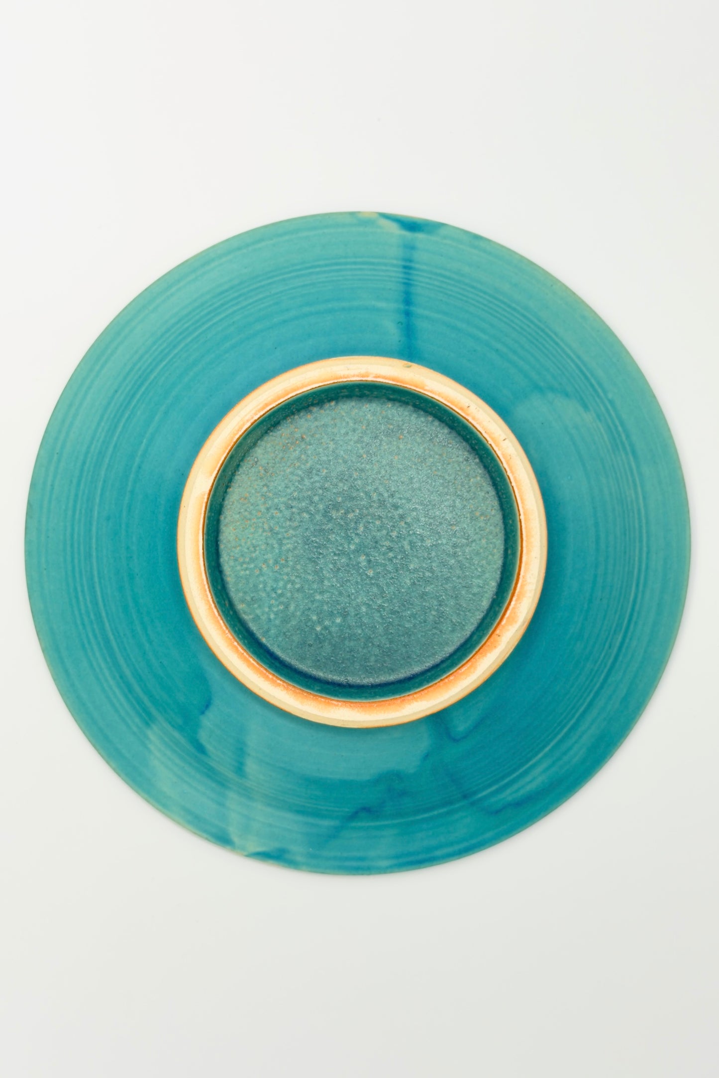 Yachimun 8-Sun Plate – Turquoise Ocean Glaze by Masahito Date (027-JN)