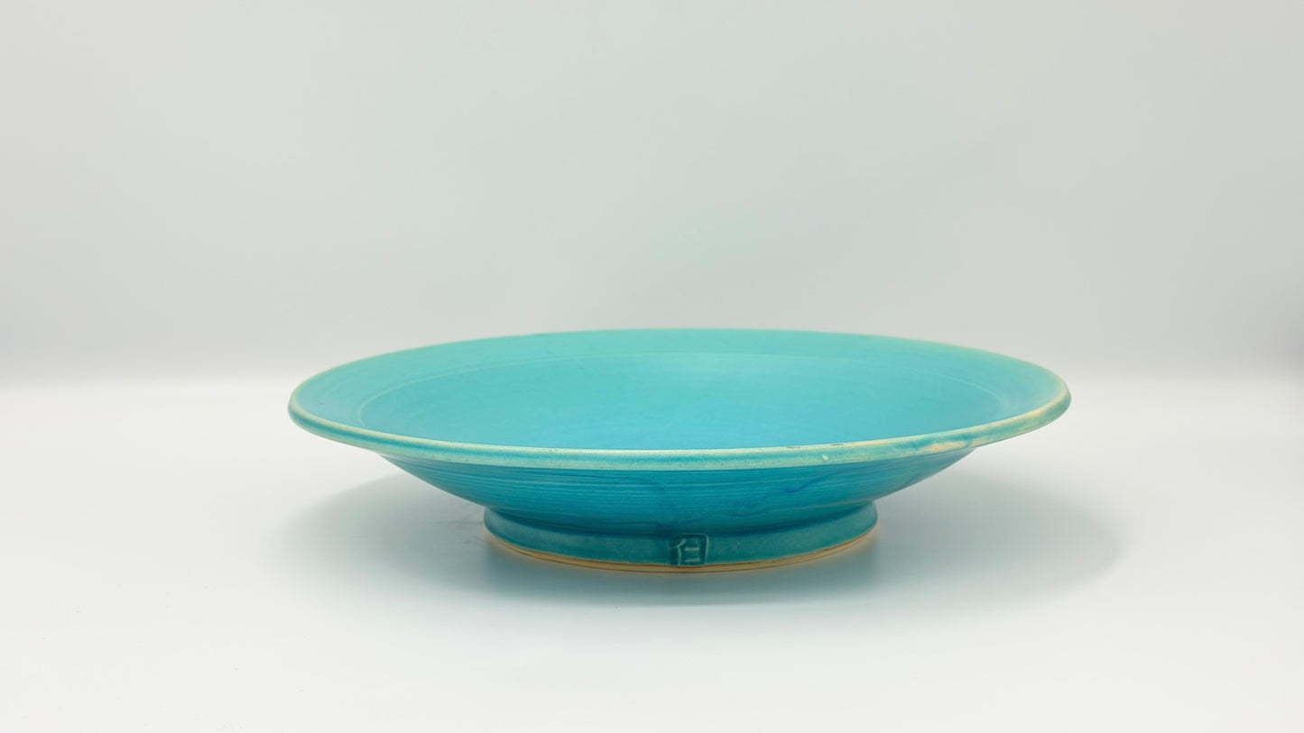 Yachimun 8-Sun Plate – Turquoise Ocean Glaze by Masahito Date (027-JN)