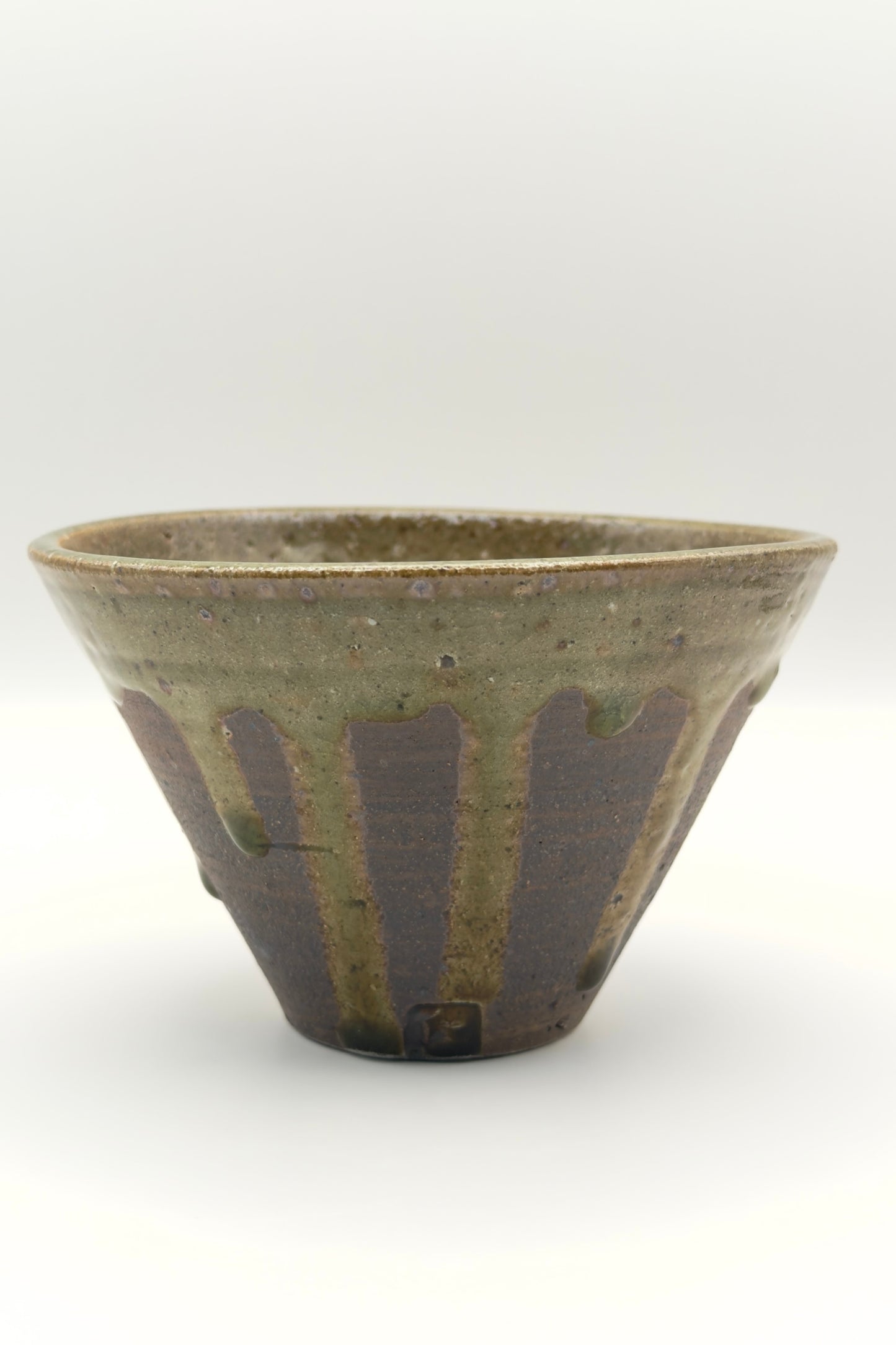 Yachimun Bowl – Blue Glass Inlay with Drip Glaze by Masahito Date (006-JN)