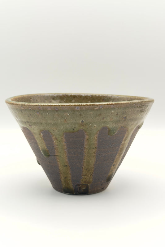 Yachimun Bowl – Blue Glass Inlay with Drip Glaze by Masahito Date (006-JN)