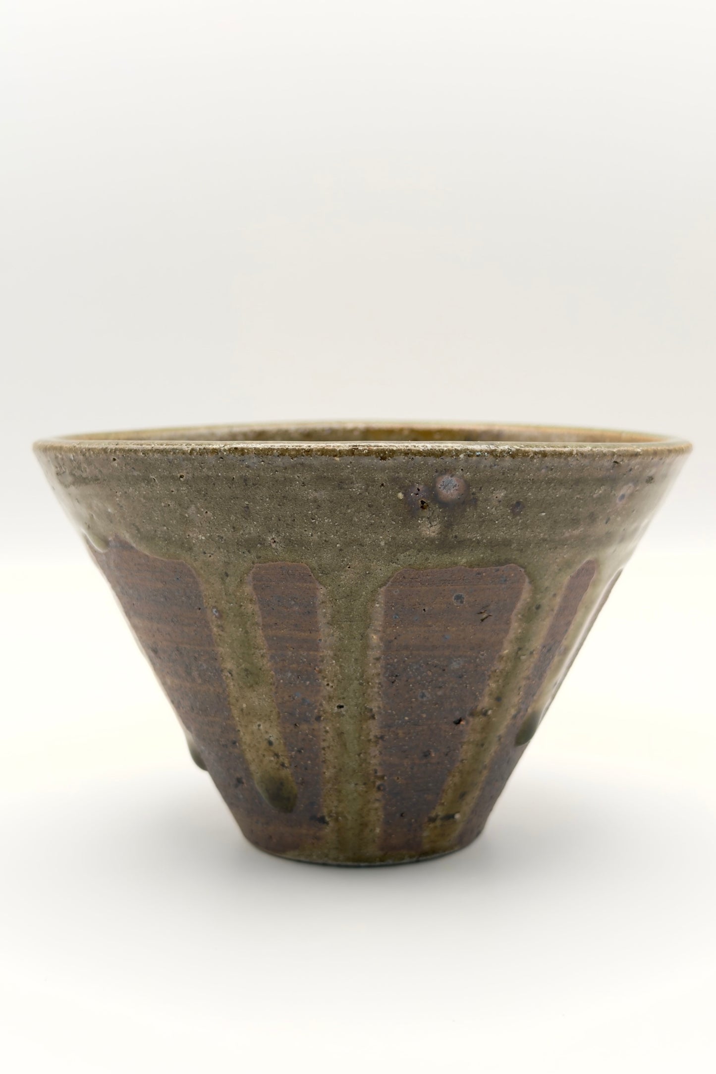 Yachimun Bowl – Blue Glass Inlay with Drip Glaze by Masahito Date (006-JN)