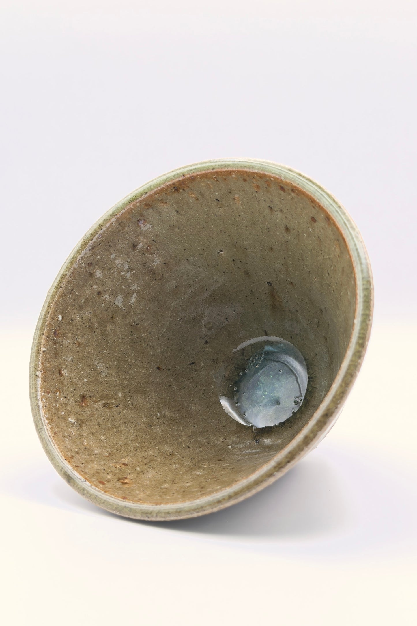 Yachimun Bowl – Blue Glass Inlay with Drip Glaze by Masahito Date (006-JN)