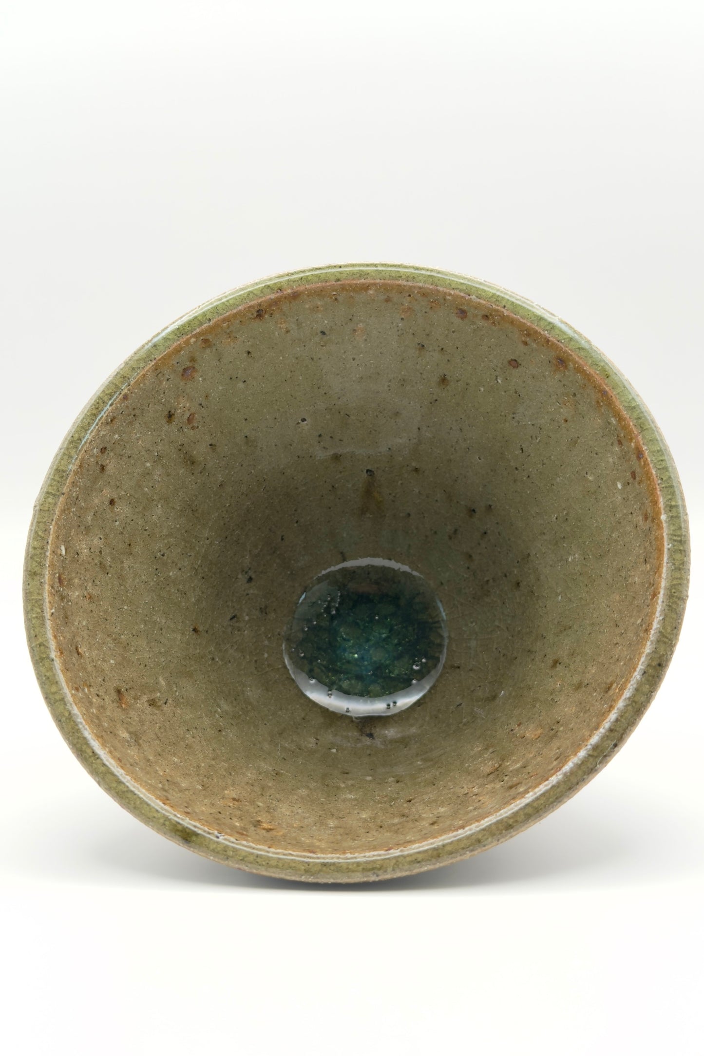 Yachimun Bowl – Blue Glass Inlay with Drip Glaze by Masahito Date (006-JN)